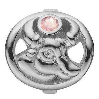 Christina Collect Sterling Silver Taurus Zodiac with Pink Stone (Apr 20 - May 20)